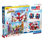 Clementoni - 4-in-1 Spidey Speelset - Meerdere spellen - 2 Puzzels - Memoryspel - 6 Blokken - Educatief Speelgoed - Vanaf 6 Jaar