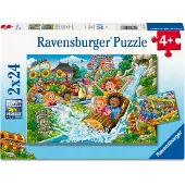 Ginza.se puzzel Amusement Park 2x24 Karton Puzzel