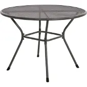 Lesli Living Nordic - Tuintafel rond - Gepoedercoat staal - Grijs/antraciet - Ø 105 cm