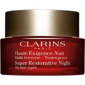 Clarins Super Restorative Nachtcrème, Nachtcrème, Dames, Universeel, Gezicht, Anti-aging, Tegen donkere vlekken, Hydraterend, Extracten, Hydraterend, Voedend, Geschikt voor: 50+ jaar