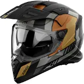 Airoh Bandit Horn, avonturenhelm ,Mat Zwart/Grijs/Bruin/Goud ,M