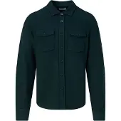 Campbell Casual overhemd Donkergroen