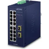 Planet IGS-1820TF, Ongemanaged, L2, Gigabit Ethernet (10/100/1000), Volledig duplex, Wandmontabel