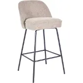 Kick Collection Kick barkruk Lucy - Taupe - Texture stof - Verkrijgbaar in diverse kleuren
