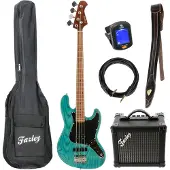 Fazley Outlaw Series Judge Plus Blue basgitaar starterset