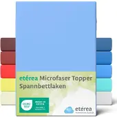Eterea Cosmesi Naturale etérea Microvezel Topper Hoeslaken – Lichtblauw – 180x200 / 200x200 cm