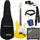 Fazley Classic Series FST118 Yellow elektrische gitaar starterset