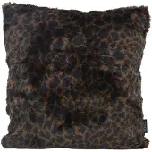 NOVÉE Sierkussen fluffy luipaard bruin | 45 x 45 cm | polyester