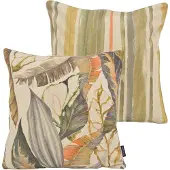 NOVÉE Sierkussen janaé jungle orange | 45 x 45 cm | katoen/linnen