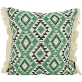 NOVÉE Sierkussen aztec green | 45 x 45 cm | katoen/linnen