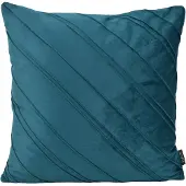 NOVÉE Sierkussen velvet stripe petrol | 45 x 45 cm | velvet / polyester