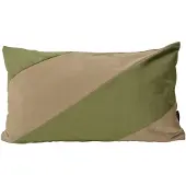 NOVÉE Sierkussen velvet swirl olijf / taupe | 30 x 50 cm | polyester