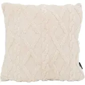 NOVÉE Sierkussen Furry Cross Crème | 45 x 45 cm | Polyester