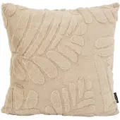 NOVÉE Sierkussen furry leaves beige | 45 x 45 cm | kussenhoes | polyester