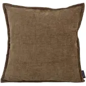 NOVÉE Sierkussen chenille piped bruin | 45 x 45 cm | polyester