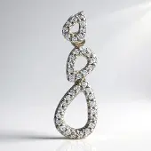 Cavill - Zilveren Hanger - 925 Sterling Zilver - 39 Cambodjaanse Zirkonen 0 505 ct - Ronde Briljant - Elegante Tijdloze Sieraden