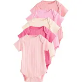Next Rompertje/body pink / rosa / poederroze / oudroze / lichtroze