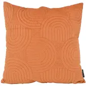 NOVÉE Sierkussen abstract velvet terracotta | 45 x 45 cm | velvet/polyester