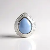 Cavill - Zilveren hanger - 925 Sterling zilver geplatineerd - Angeliet cabochon druppel 2 797 ct uit Mexico - Elegant dames sieraad