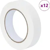 vidaXL Schilder Maskering Tapes 12 st Wit 25mm x 50m Papier