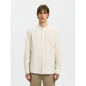 Selected Overhemd 'SLHClay' lichtgeel / wit