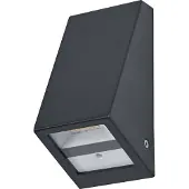 Osram buitenwandlamp Donkergrijs, warmwit, 3000 K, IP44, lichtsensor, roestvrij staal, 120 lm, 1,5 W, geïntegreerde LED, levensduur 25.000 uur