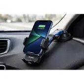 TOPK M03B-C Telefoonhouder Auto – Automatische Zwaartekracht – One-Hand Bedienbaar – 360° Draaibaar – Dashboard – Zwart