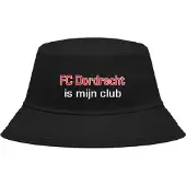 Nilton Buckethoed met tekst: FC Dordrecht is mijn club.