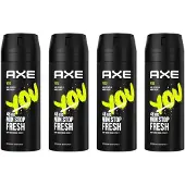 Axe Deo Spray You 4 x 150 ml Voordeelverpakking - met de geur van amber, vanille en zwarte peper