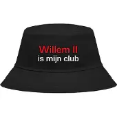 Nilton Buckethoed met tekst: Willem II is mijn club.