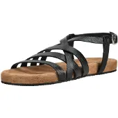 Lazamani Sandalen met riem zwart