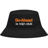 Nilton Buckethoed met tekst: Go-Ahead is mijn club.