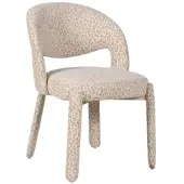 Livin24 Eetkamerstoel Nala leopard taupe