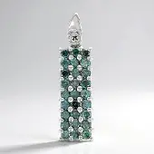 Cavill - Zilveren Hanger 925 Sterling Zilver met Platinering - Fancy Diamanten 1,03 ct - Luxe Hanger Dames - Rond Briljant Slijpsel