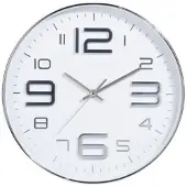 H&L Wandklok Classic, 31 cm, wit