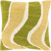 Unique living Sierkussen Charly Groen / Geel 45 X 45 Cm