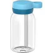 Mepal Drinkfles met rietje Campus - 450 ml - Waterfles kinderen - Lekdicht - Hygiënische draaideksel - Cool blue
