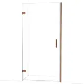 Maxaro Diamond Douchedeur | 100 cm Glanzend koper Helder glas Draaideur