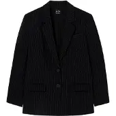 Armani Exchange Dames Monochrome blazer zwart (S), Casual, Klassiek, Polyester XW001790AF19011MC156