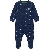 Lacoste Kids Footed Croco Print Jumpsuit Met Lange Mouwen