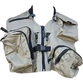 Seland Short Fishing Vest Beige L Man