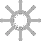 Johnson Pump Mc97 Epdm Impeller 66.7 Mm Zilver