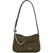 Armani Exchange Dames Schoudertas met groene ketting (OSFA), Casual, Polyester XW001571AF15625U7043