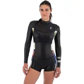 Hurley Air 2 Mm Springsuit Dames Shorty Met Lange Mouwen En Rits Op De Rug