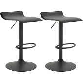 CLP Dyn V2 Set van 2 barkrukken - Kunstleer zwart zwart