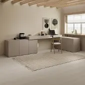 Meubella - Whenua 4 - Bureau links - Beige - 338x141x79 cm