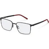 Rodenstock Bril - - R7178 - Zwart/rood - Metaal - 56/17/145