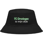 Nilton Buckethoed met tekst: FC Groningen is mijn club.