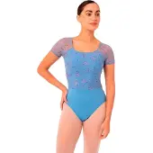 Intermezzo Felicity Short Sleeve Leotard Blauw M Vrouw