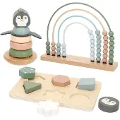 Woomax Wooden 3 Games Set Educational Game Groen Kinderen